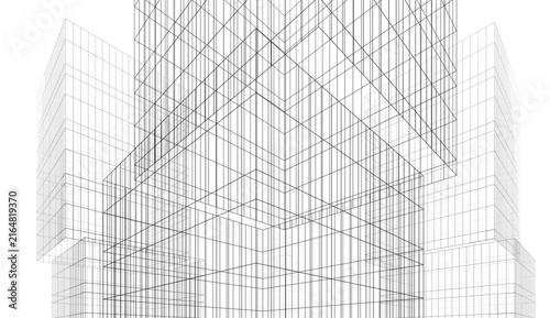 architecture building 3d illustration