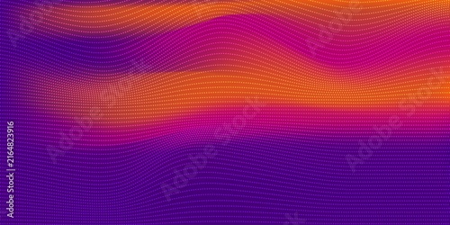 Abstract Vibrant Wave Particle Gradient Background for Tech and Data Visualization