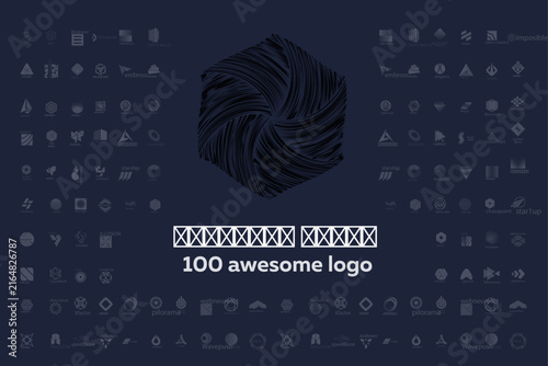 Abstract Geometric Logo Set for Modern Branding Design