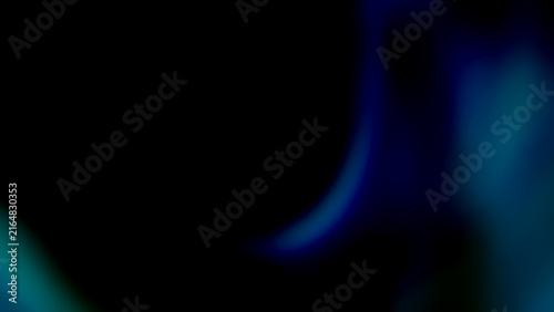 Abstract dark background with soft glowing blue light streaks and curved gradients