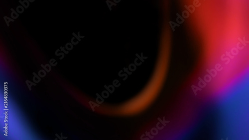 Abstract dark background with soft glowing red and blue light curves and gradients red glow sci