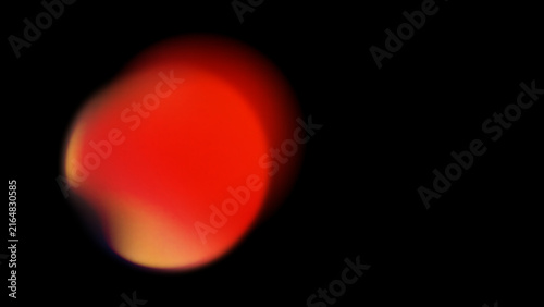 Abstract red bokeh light blur isolated on a black background with glowing light