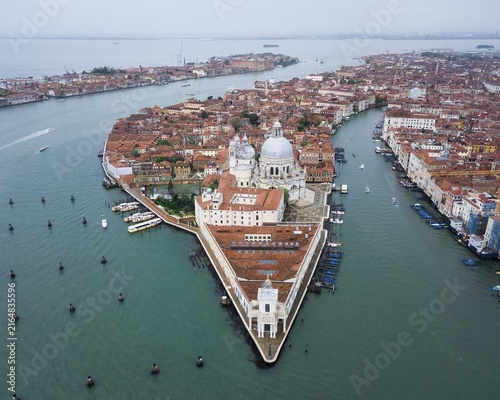 Santa Maria della Salute, aerial view, Venice, Italy