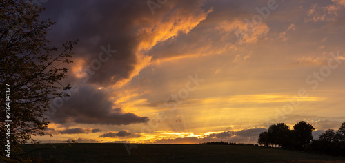 Abendrot mit Wolken