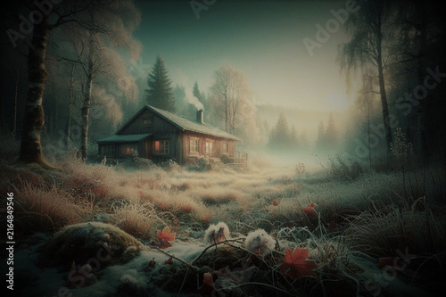 Old house in the woods