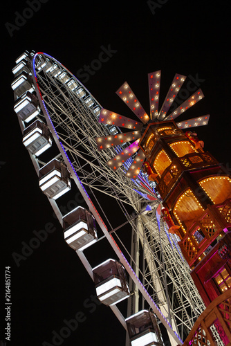 Tuileries Garden Nighttime Funfair in Paris