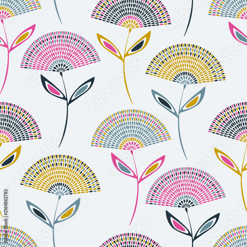 Minimal dandelion composition adds charm into stationery templates. Folk flow...
