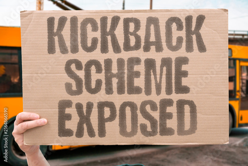 Obraz na płótnie "Kickback scheme exposed" Corrupt arrangement revealed to public