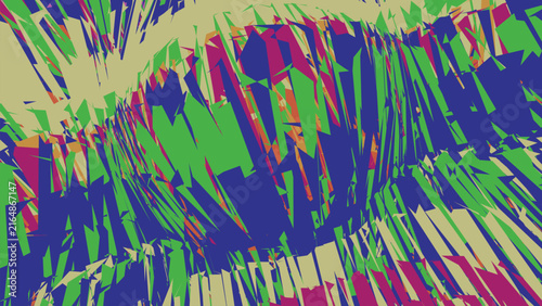 фотографія Abstract geometric pattern with distorted angular shapes in vibrant primary colors featuring sharp triangular elements for modern artistic designs