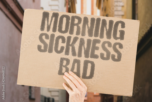 Quadro su tela "Morning sickness bad" First trimester nausea hitting hard