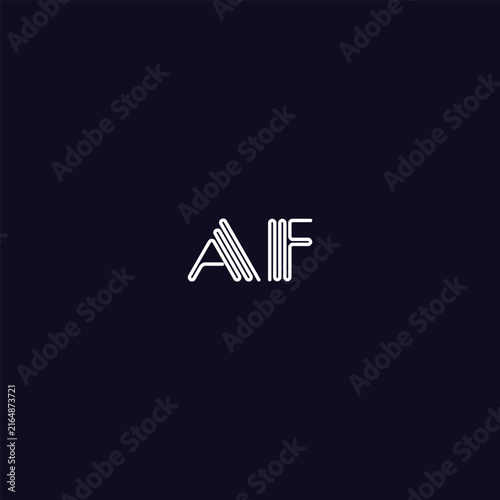 letters af text logo design vector