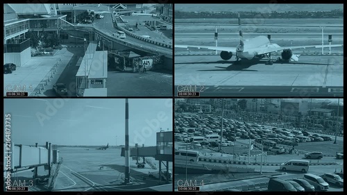 POV From a Security Camera at the Airport