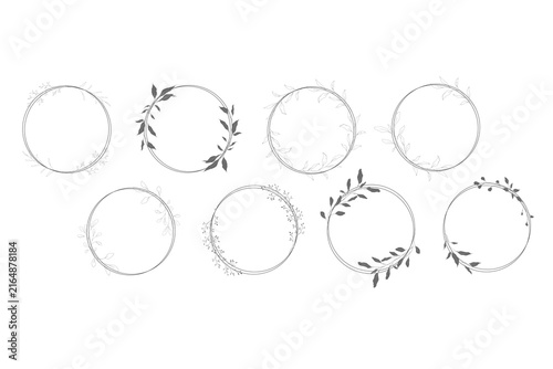 Flat Design Boho Leaves Floral Branches Decorative Vector Artwork