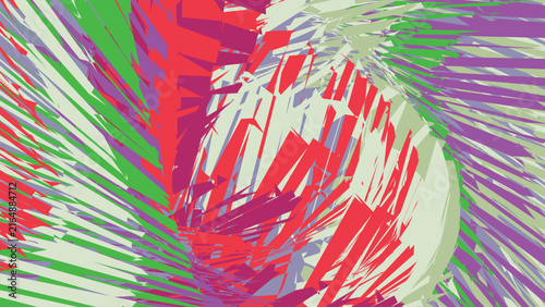 Принти на полотні Abstract explosive radial shards pattern with sharp colorful spikes radiating from center for energetic graphic design and modern background art