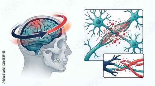 Brain rotational acceleration is important in understanding injuries related to sports. This graphic illustrates anatomy and treatment strategies.
