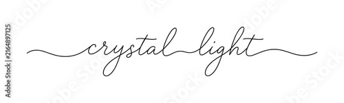 Elegant script typography for 'crystal light' on a clean white background