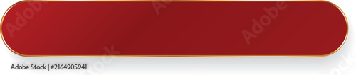 red rounded banner button with gold border