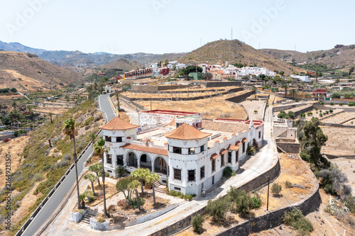 Historic Renaissance Palace Hillside Aerial View Italian Architecture