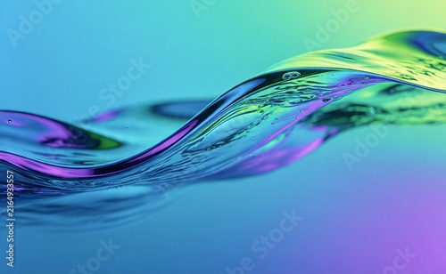 Colorful abstract wave with gradient hues and fluid motion