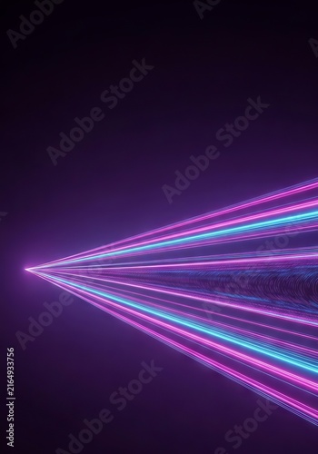 A mesmerizing digital landscape of deep violet hues features elegant distortion bands creating a sense of infinite cybernetic depth and glow, virtual, technology, fluid