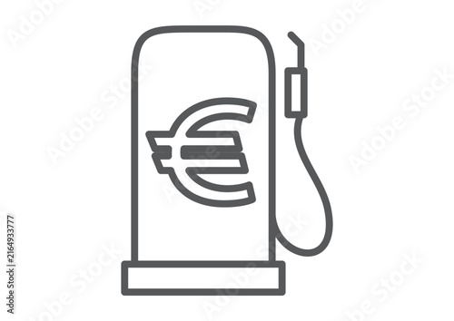 Fuel Pump with Euro Sign Oil Global Economy
