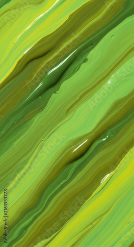 Elegant hand-painted abstract backdrop featuring fluid strokes of fern and olive green pigments, creating a serene and natural movement, movement, creative, texture