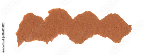 Handmade kraft paper edge with rugged peaks for creative overlay design
