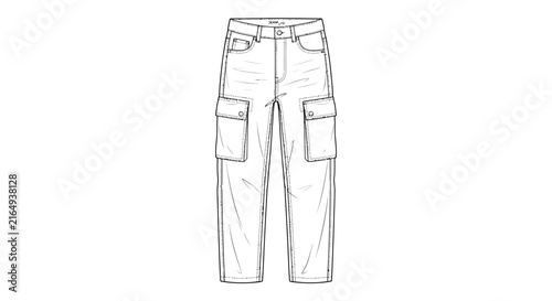 Fotografie Cargo pants fashion illustration