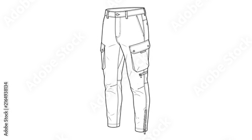 Foto Cargo pants sketch isolated