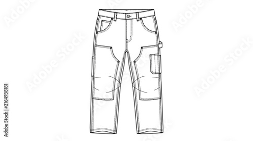 Fotografie Durable Work Pants Illustration