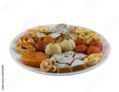 Assorted Indian Sweets Platter Featuring Gulab Jamun, Barfi, Ladoo, Jalebi and Traditional Mithai for Celebrations
