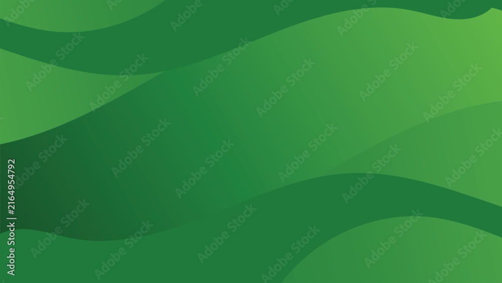 Obraz premium Modern Green Geometric Web Banner Template, Creative Dynamic Layered Stripe Pattern and Circle Shape Illustration Layout