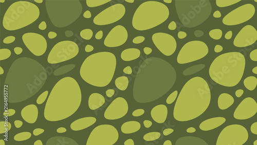 Olive green organic pebble pattern background texture with organic shapes