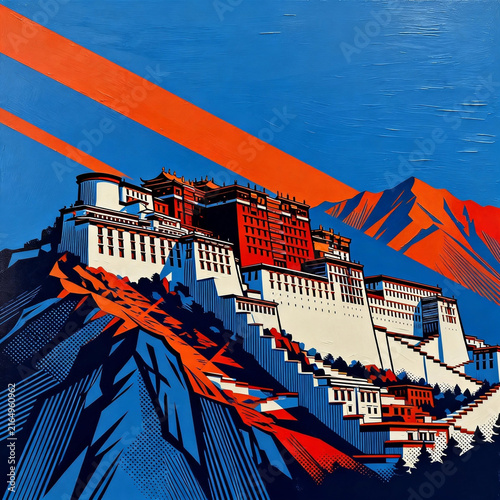 Pop‑art Style Illustration Of Potala Palace