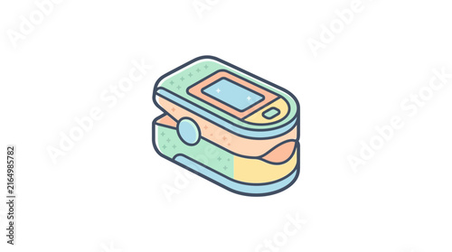 Pulse Oximeter Flat Vector Illustration