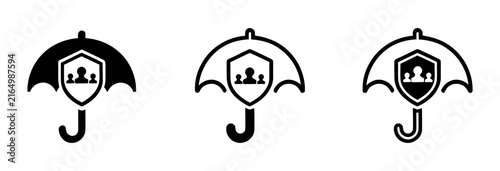 Bild auf Leinwand Insurance Services Icon Set