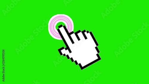 Clicking Hand Cursor Animation on Screen