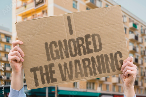 Foto "I ignored the warning" A clear notice failed to prevent misconduct