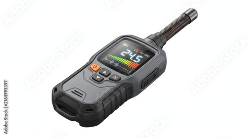 Electronic Magnetic Field Detector with Sensor Antenna and Digital Interface, Realistic 3D Product Visualization