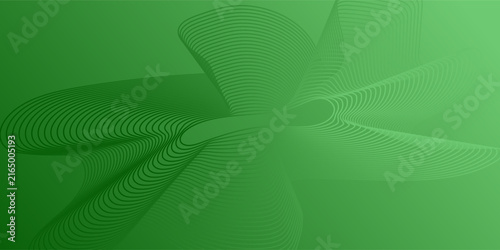 Verdant Aurora of Infinite Curves, Flowing Energy, and Abstract Natural Motion