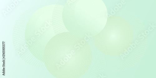 Minimalist soft Abstract Background in Gradient green and white Tones with Circles. Circle effect style geometric, abstract background