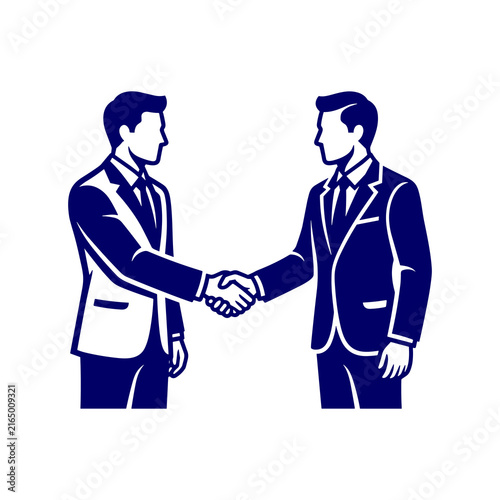 Two Businessmen Shaking Hands in a Professional Agreement.