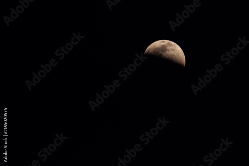 Inverted crescent moon Isolated on black