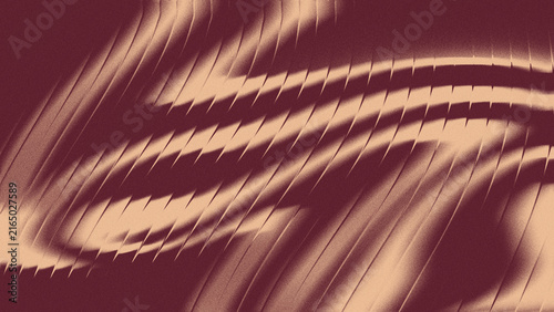 Stylish grainy abstract background featuring diagonal waves in dark red.