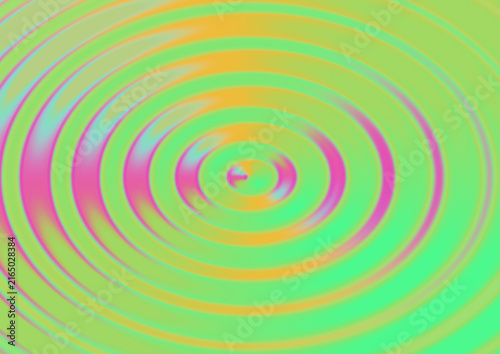 Abstract digital background featuring vibrant concentric circles with soft gradients of green pink yellow and blue color tones