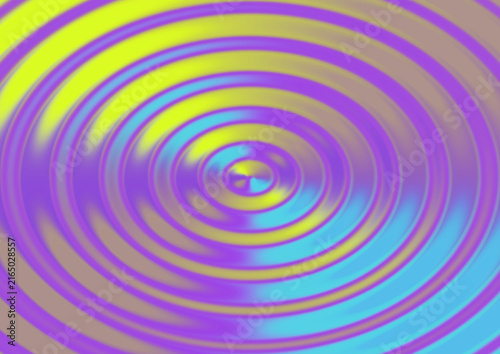 Abstract background featuring vibrant concentric circles in bright yellow purple and blue colors creating a hypnotic ripple effect pattern