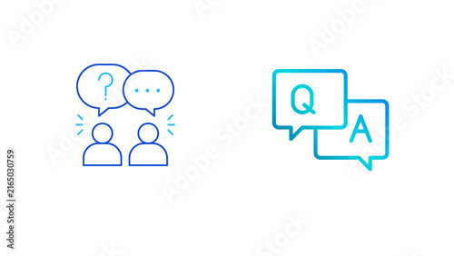 Foto Q&A icon isolated on transparent background