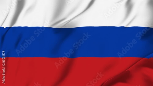 Russia official waving flag looping seamless for identity news politics sports campaign background