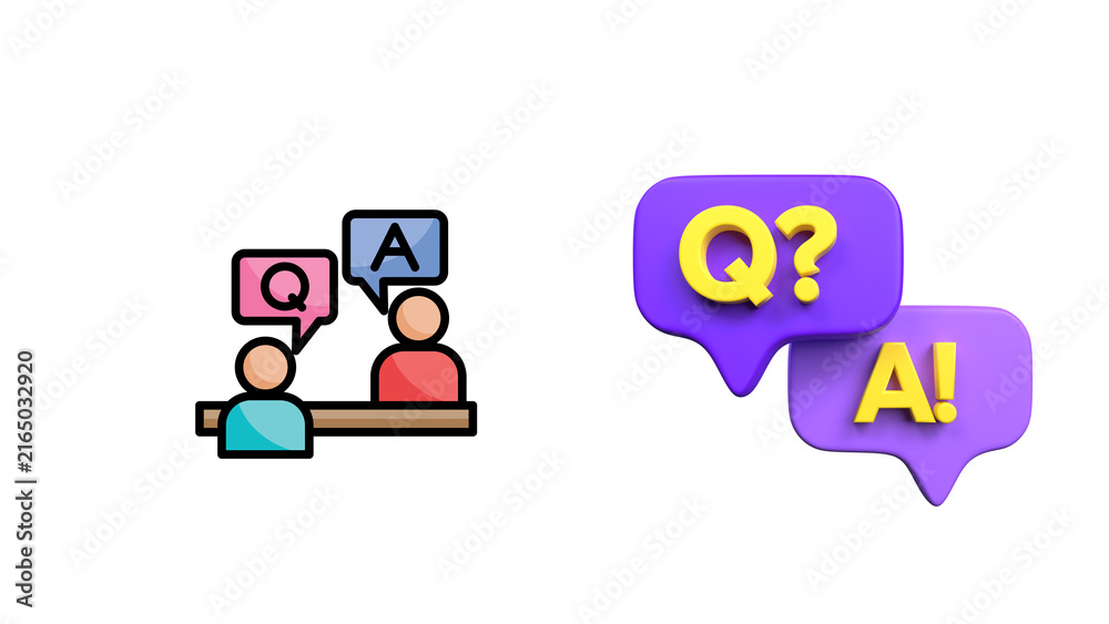 Obraz premium Q&A icon isolated on transparent background. Modern question and answer PNG symbol for FAQ, help, support, education, websites, apps, UI and graphic design projects