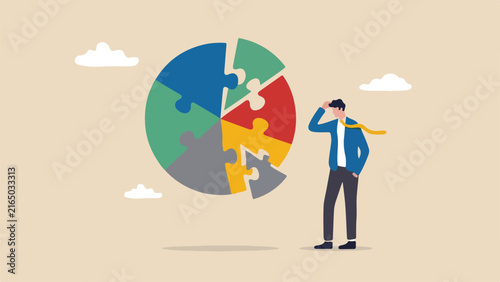Fotografie Bad data quality, inaccurate analytics, wrong statistics concept, businessman lo